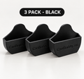 Three black CanBuddy can holders